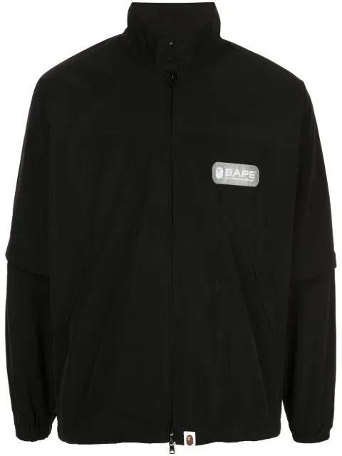 A BATHING APE® detachable logo-print bomber jacket