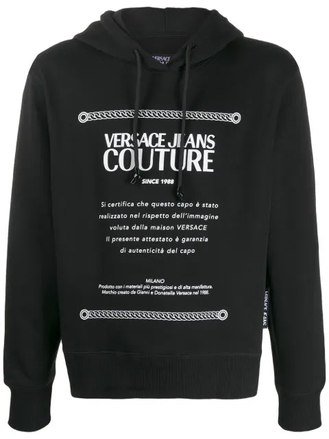 Versace Jeans Couture graphic-print logo hoodie