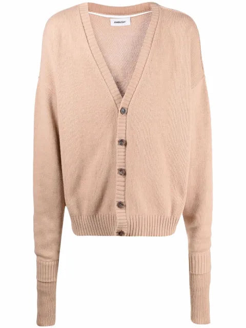 AMBUSH logo-intarsia cardigan