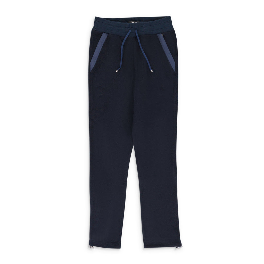Navy Wool Track Pant
