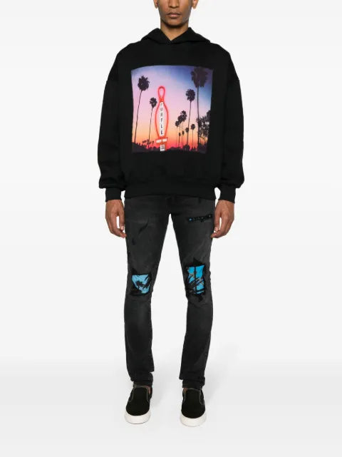 Purple Brand x Blue Sky graphic-print hoodie