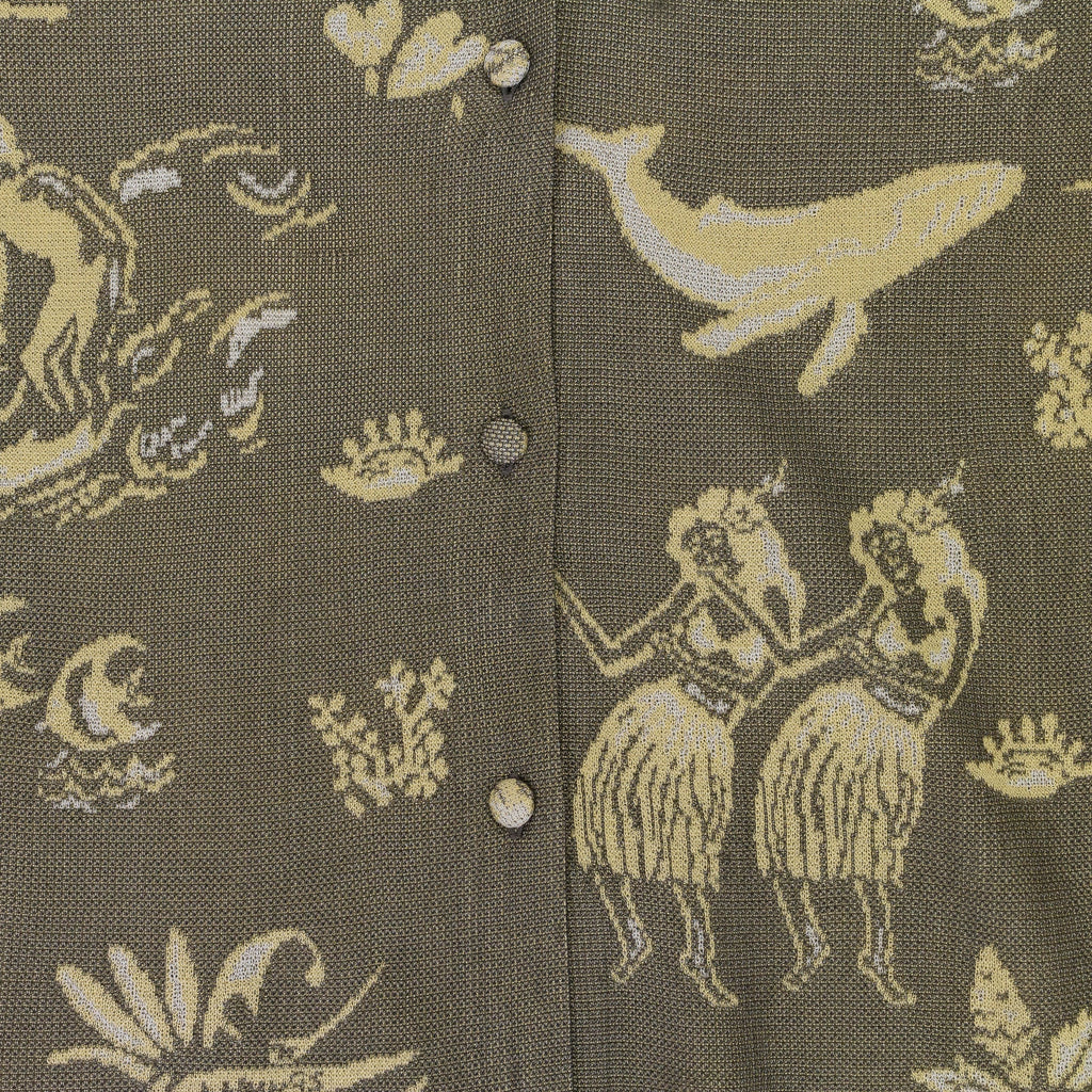 HAWAIIAN DREAM CHEMISER GREEN DRESS