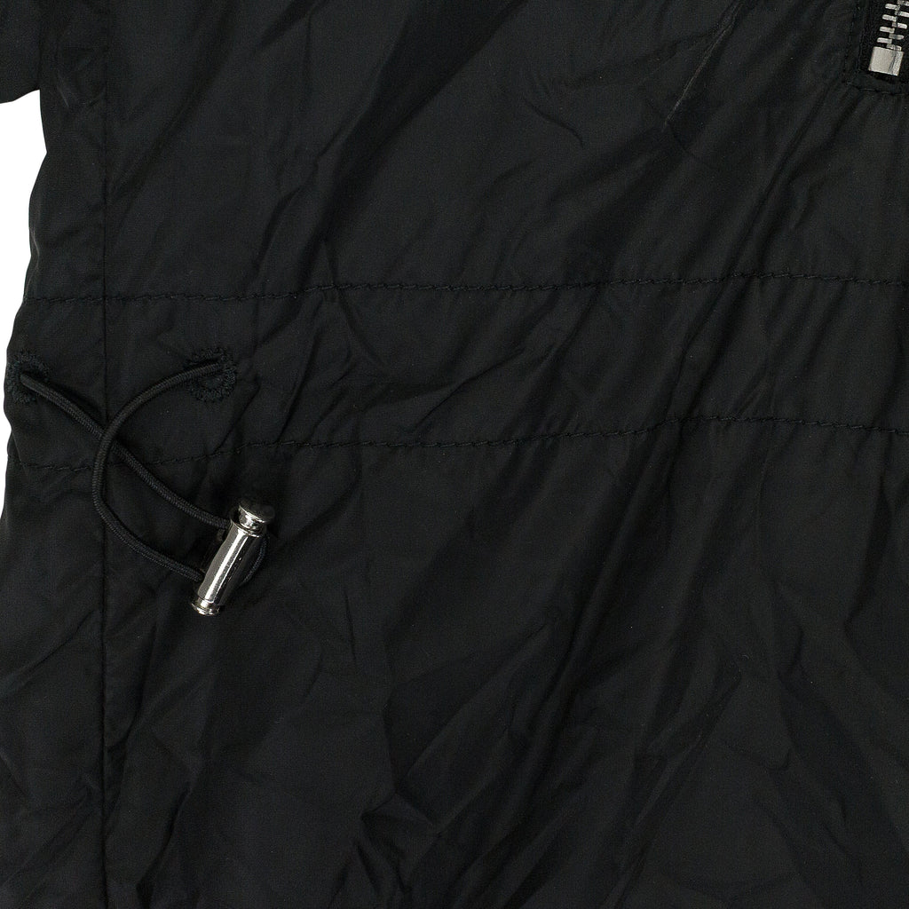 BLACK ANORAK LONG RAINCOAT