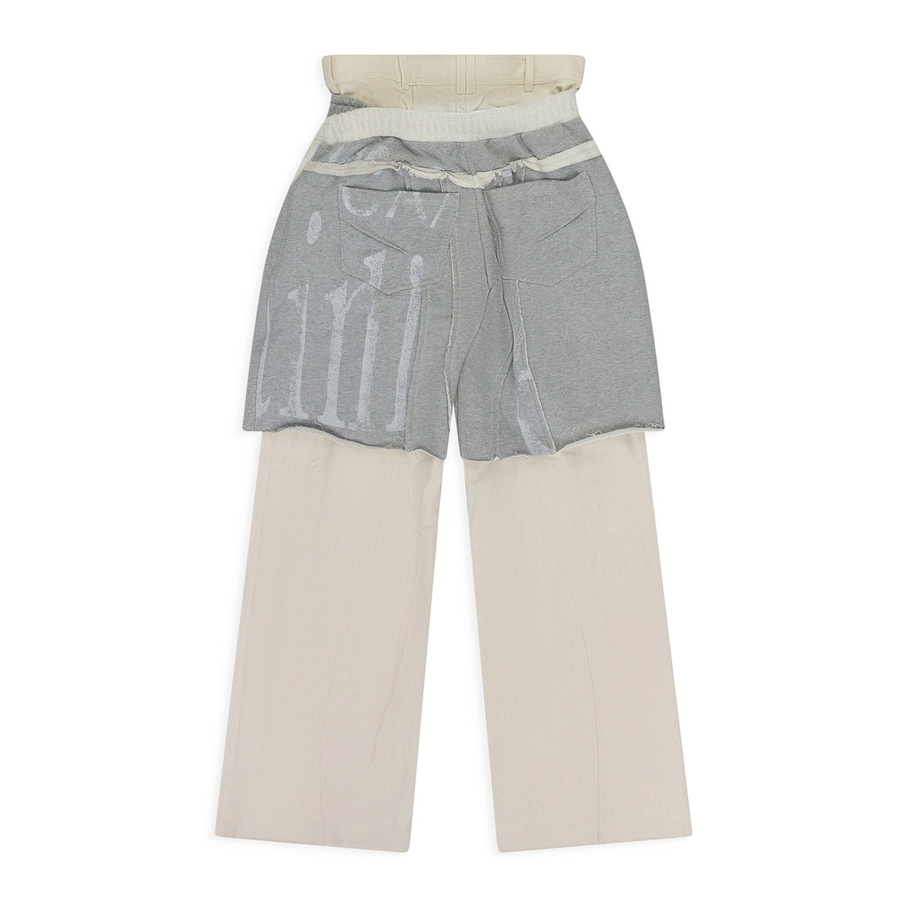 Beige Ahmad Layered Trousers
