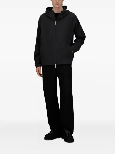 Herno hooded zip-front jacket