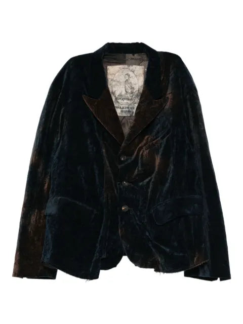 Ziggy Chen ruched blazer in velvet