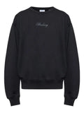 Burberry check cursive logo cotton sweatshirt
