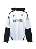 BREATH layered logo hoodie