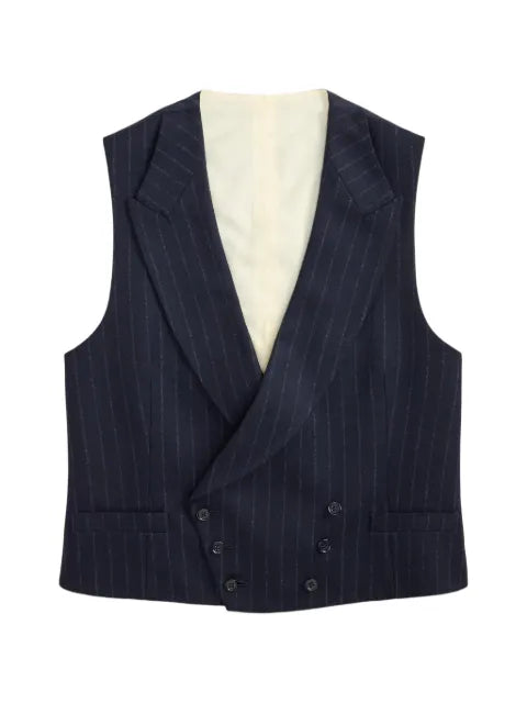 Ralph Lauren Purple Label pinstripe double-breasted wool waistcoat