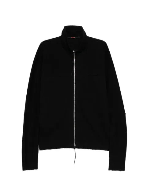 Ma+ zipped tall-collar jacket