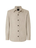 Zegna light beige cashmere and silk overshirt