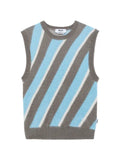 MSGM diagonal-stripe sleeveless sweater