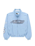 SP5DER logo-print zip-up jacket