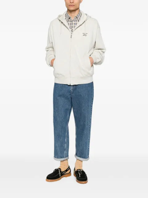 Drôle De Monsieur logo-print zip-up hoodie