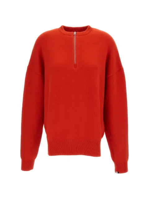 extreme cashmere Nº496 half-zip dropped-shoulder sweater
