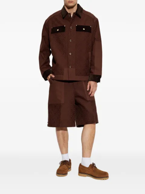 Casablanca monogram corduroy-trim shirt jacket