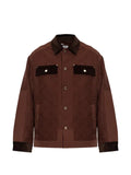 Casablanca monogram corduroy-trim shirt jacket