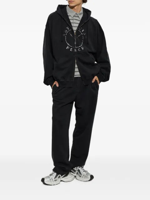 VETEMENTS graphic-print zip-up hoodie