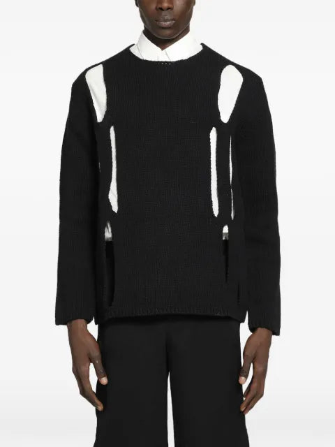 Comme des Garçons Homme Plus cut-out knitted sweater