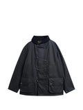 Barbour Macdale waxed-cotton corduroy-collar jacket