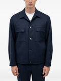 HUGO button-up patch-pocket overshirt