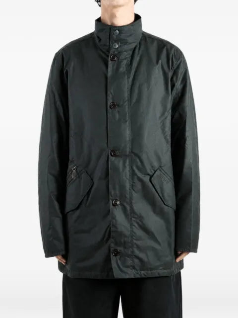 Barbour Powell waxed high-neck jacket