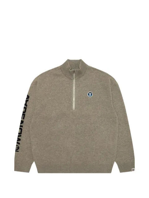 AAPE BY *A BATHING APE® Aapenow logo-print half-zip sweater