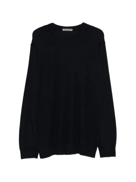 Corneliani waffle-knit wool sweater