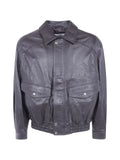 DUNST elasticated-hem leather jacket