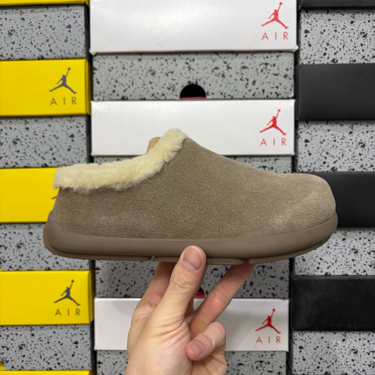 UGG Tasman Slipper – Unisex Wool-Lined Suede Moccasin in Desert Sand