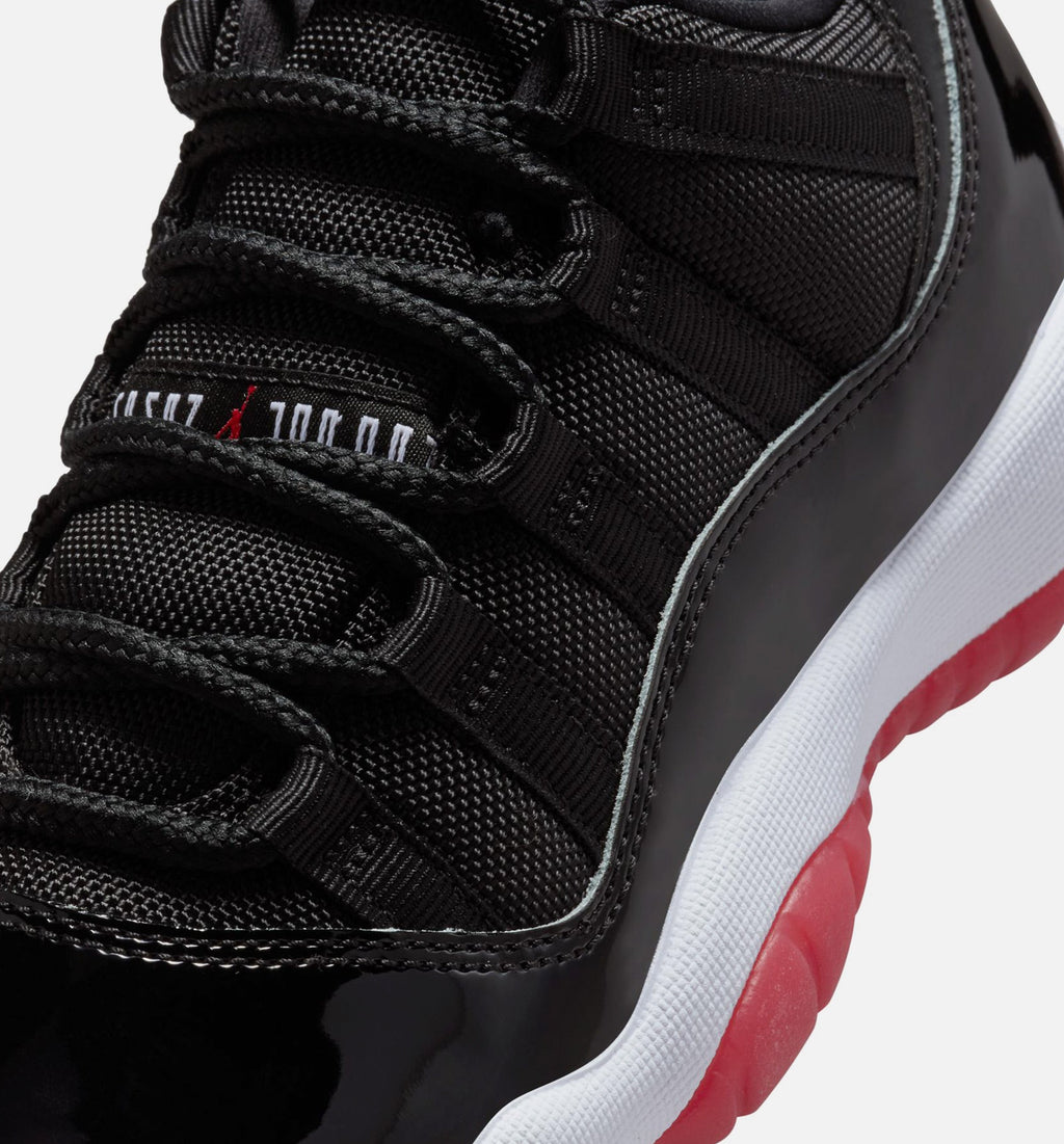 Air Jordan 11 Retro Bred Grade School Sneakers - Black / Varsity Red / White