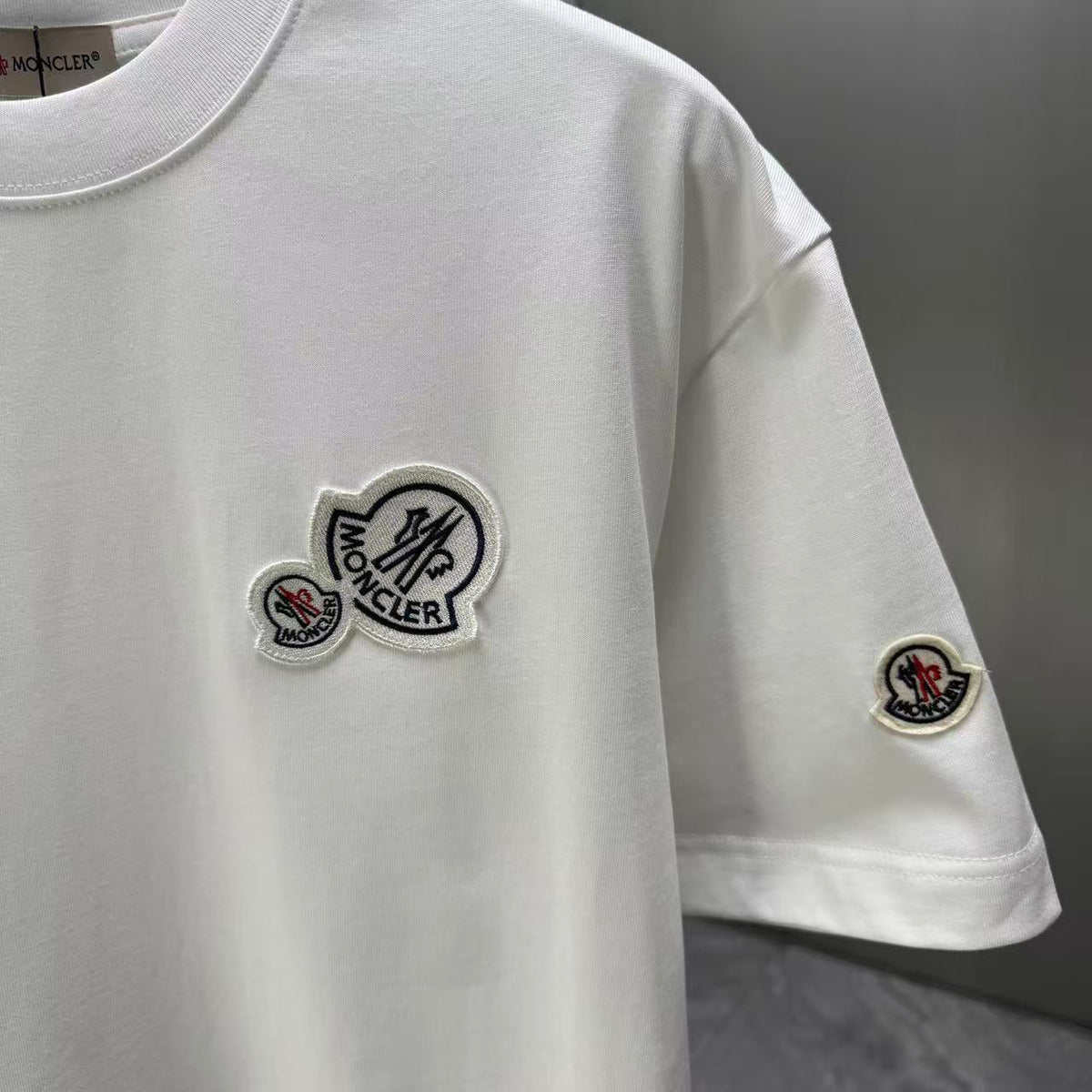 Moncler Double Badge T-Shirt White