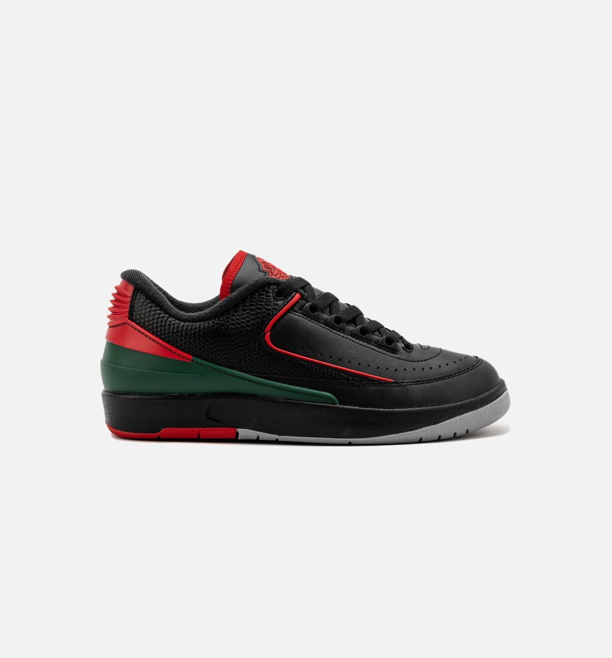 Air Jordan 2 Retro Low Christmas Grade School – Black/Fire Red/Cement Grey