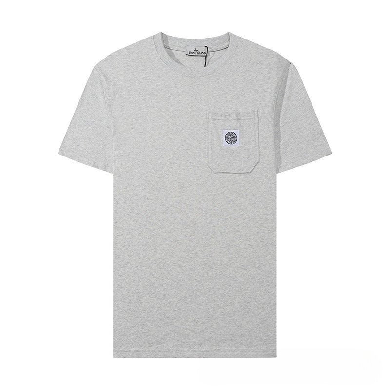 Stone Island Compass Embroidered Chest Pocket Oversized Tee Streetwear