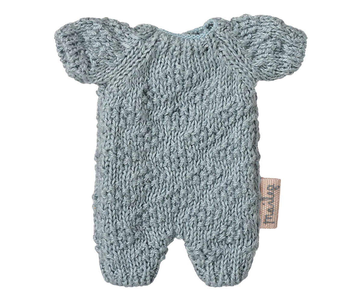 Knitted suit, Micro - Blue