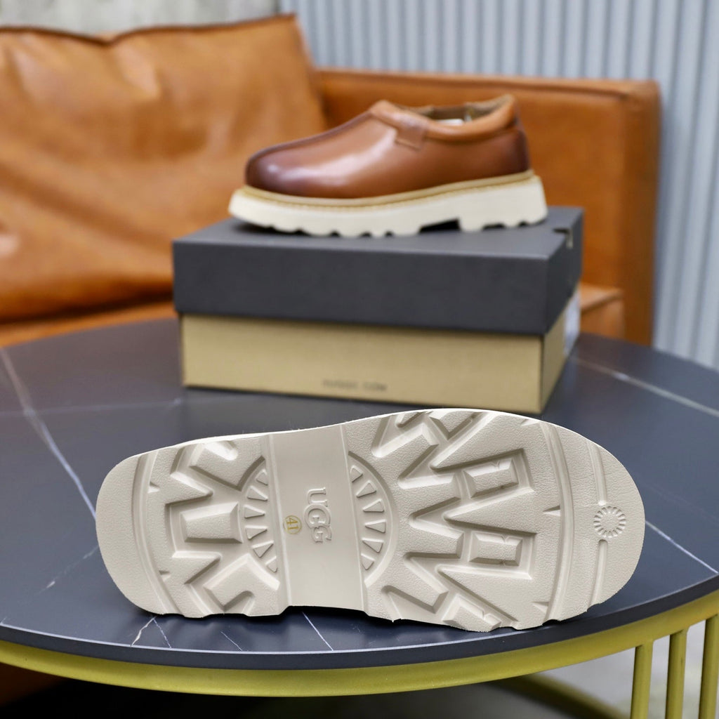 UGG Cognac Leather Slip-On Casual Shoes