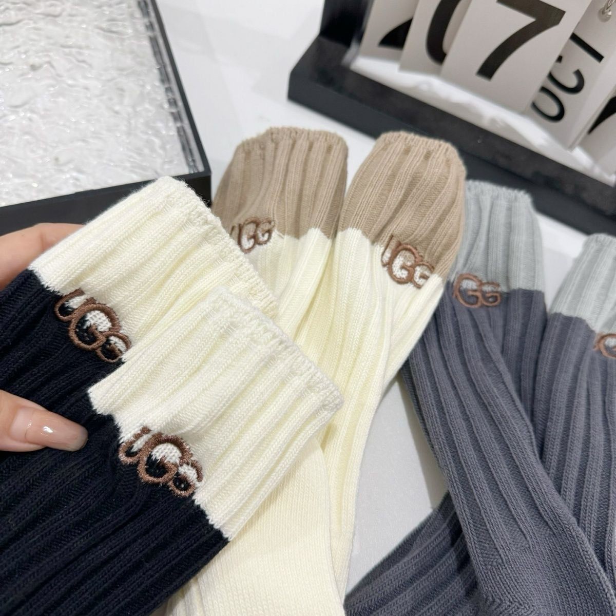 UGG Cotton Ribbed Crew Sock Set