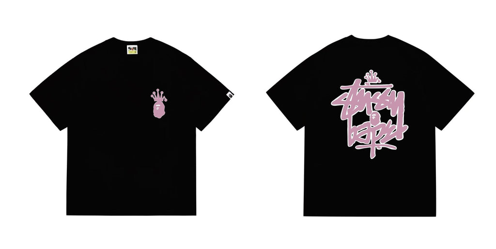 BAPE Crown-Face Graffiti Graphic T-Shirt