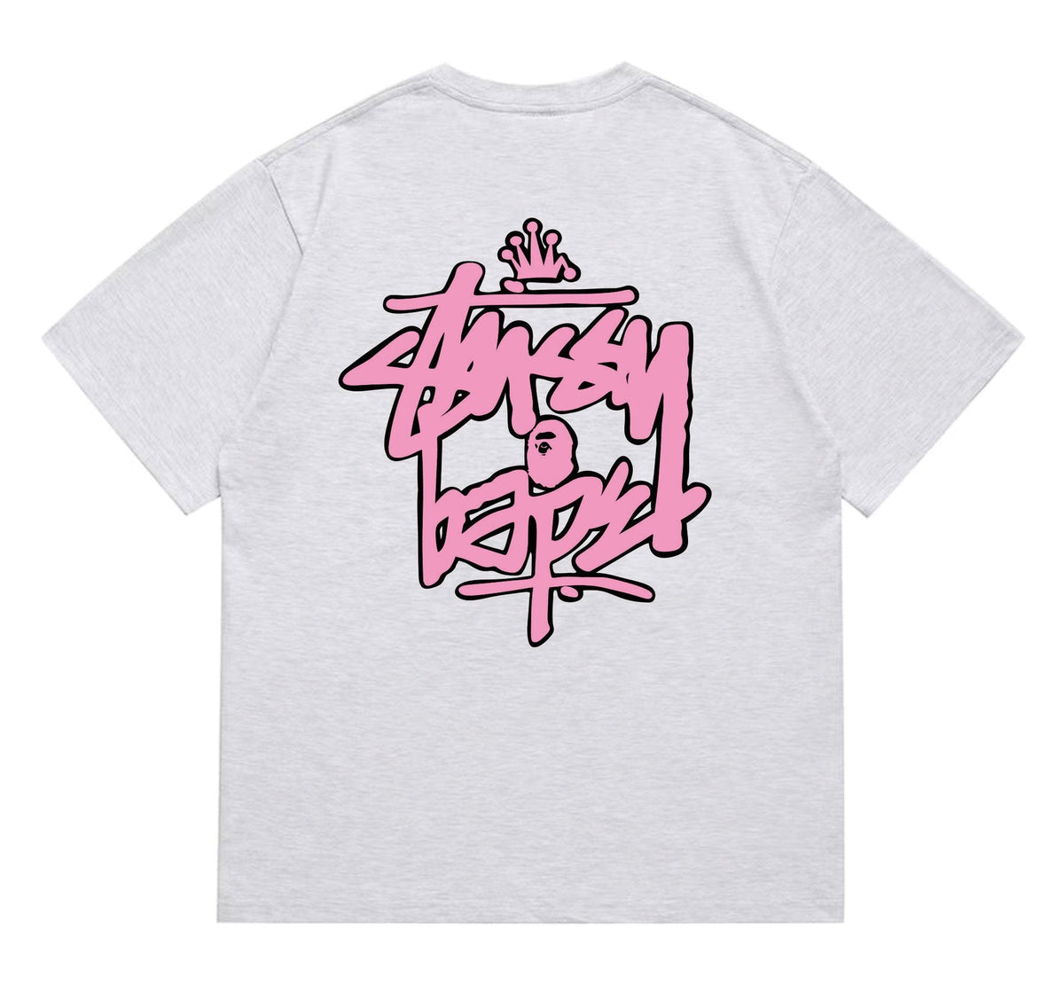BAPE Crown-Face Graffiti Graphic T-Shirt