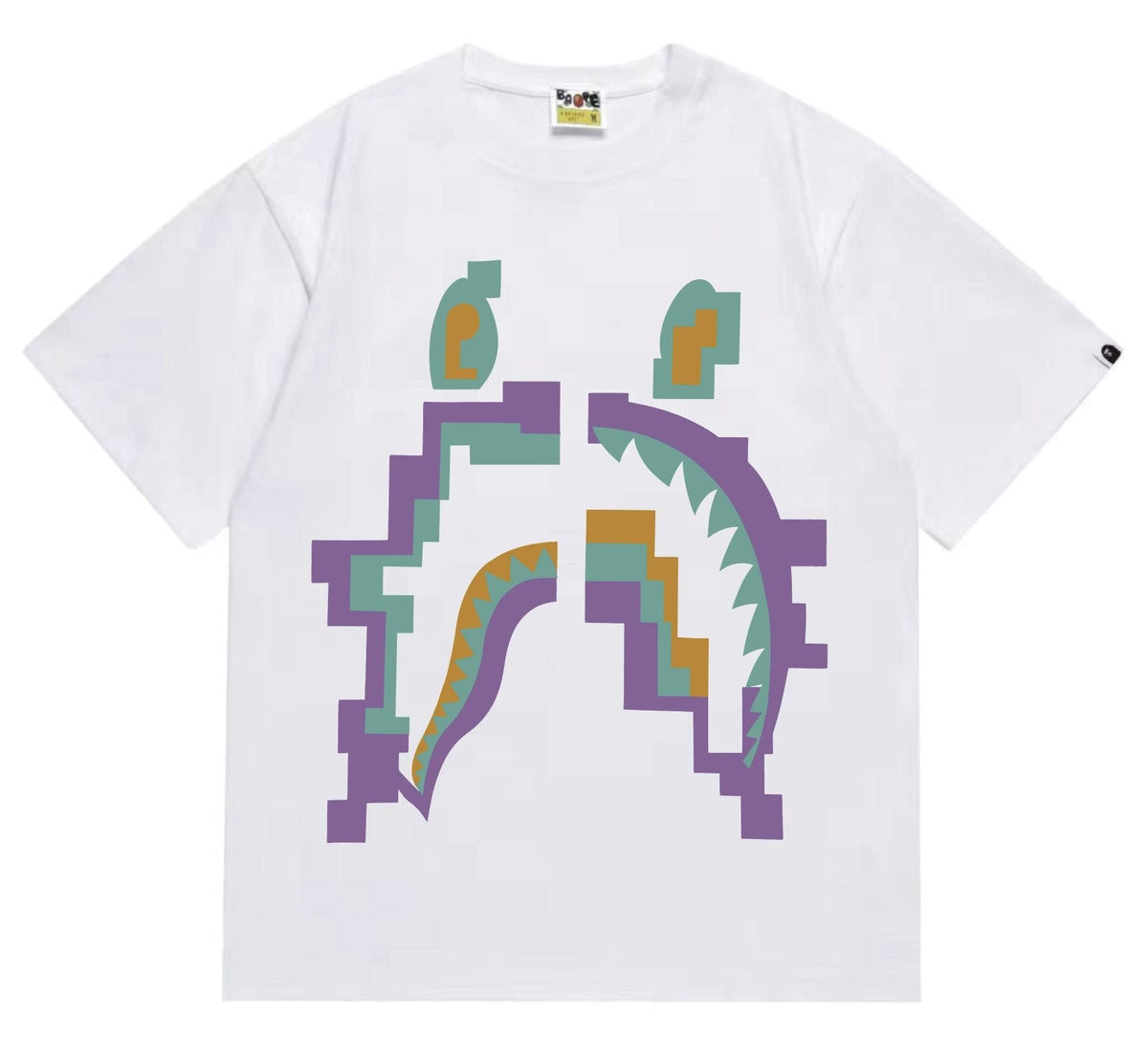 BAPE Pixelated Shark Graphic T-Shirt
