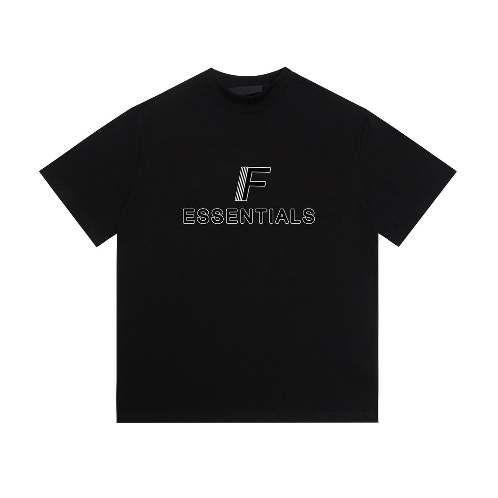 ESSENTIALS F-Letter Embroidered Graphic T-Shirt