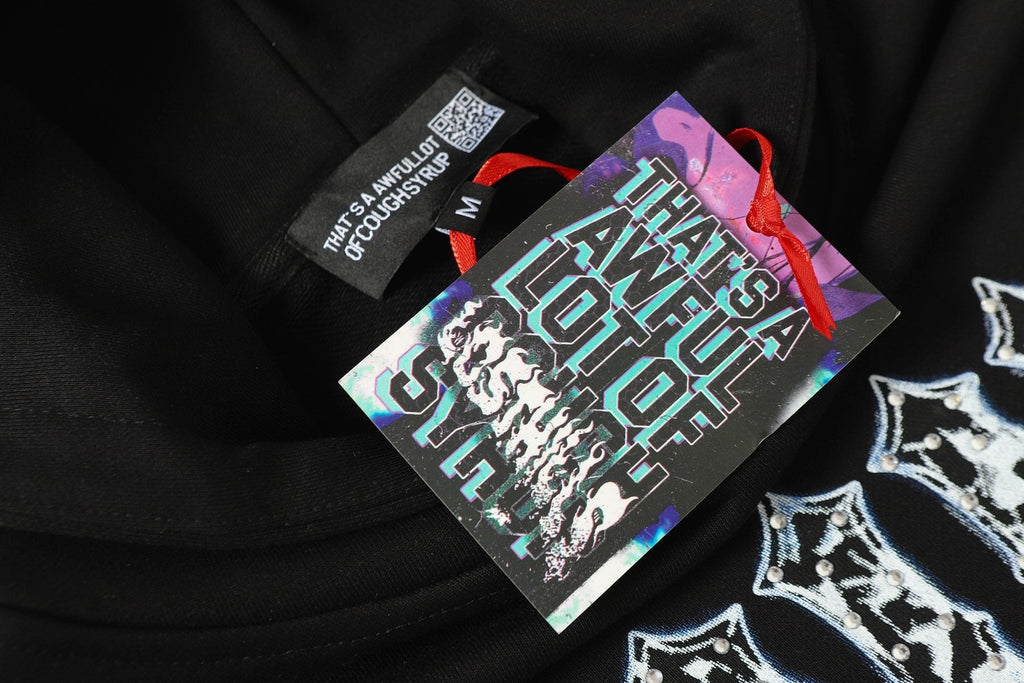 THAT'S A AWFUL LOT OF COUGH SYRUP Star Skull Graphic Hoodie