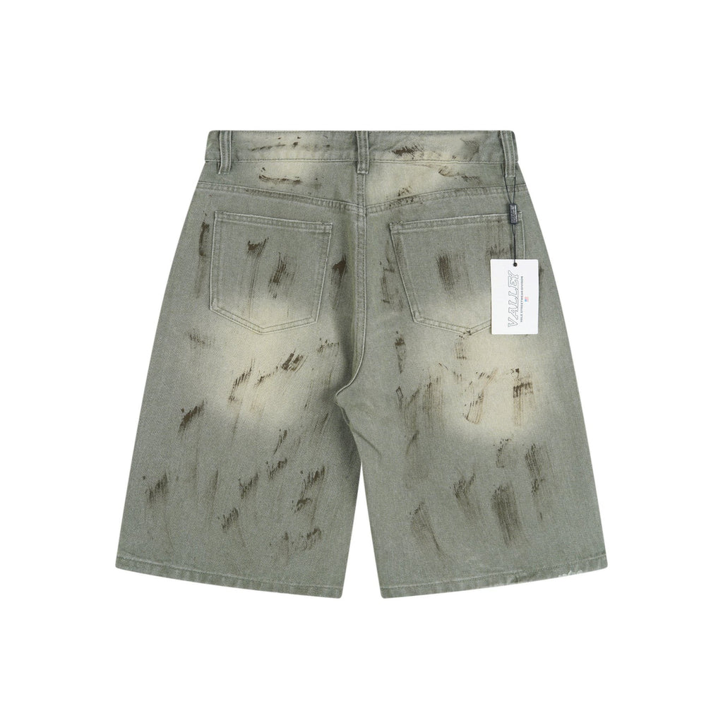 VALLEY Skittles Rhinestone Denim Shorts