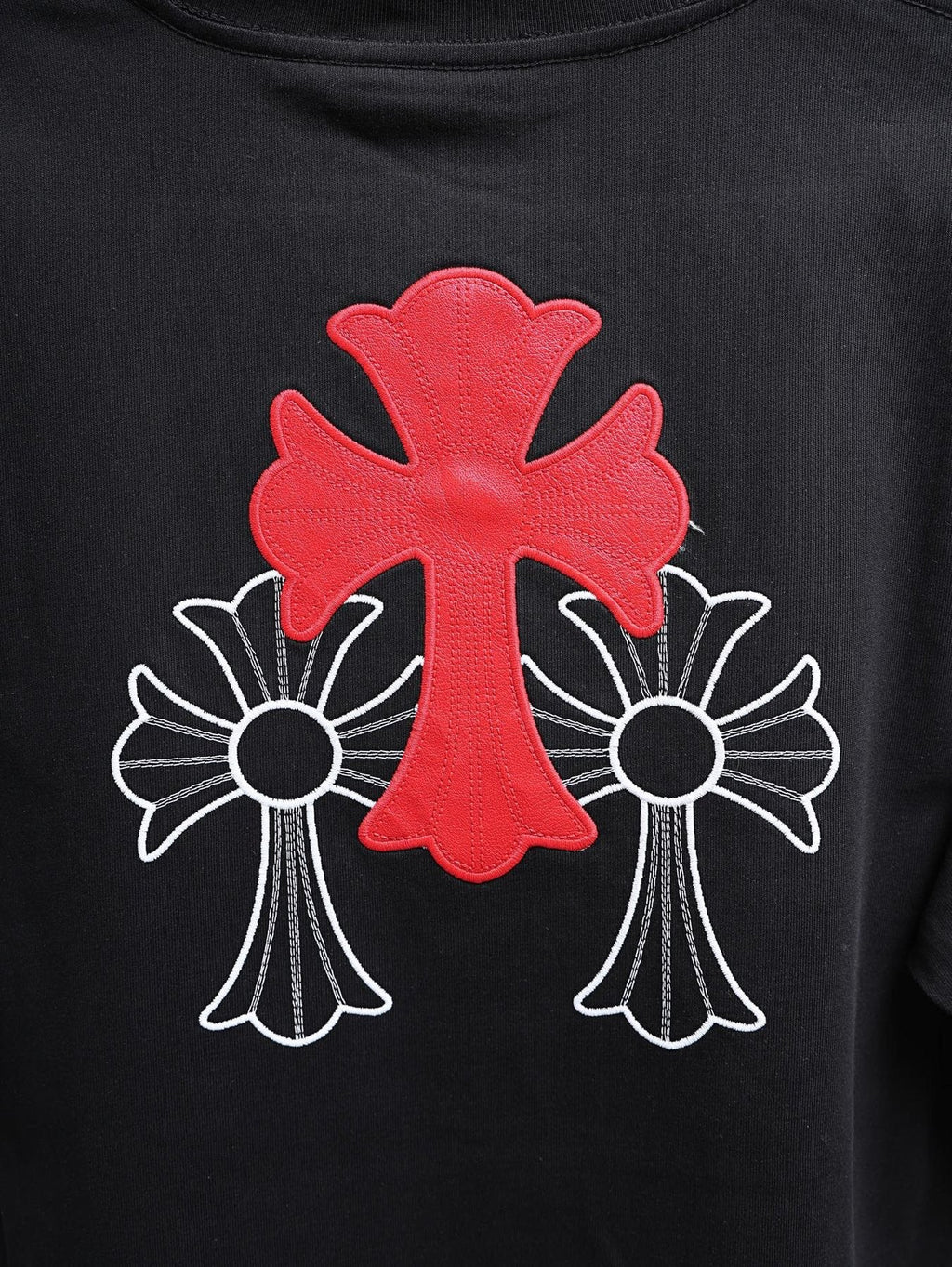 Chrome Hearts Black Cross Graphic Short-Sleeve T-Shirt
