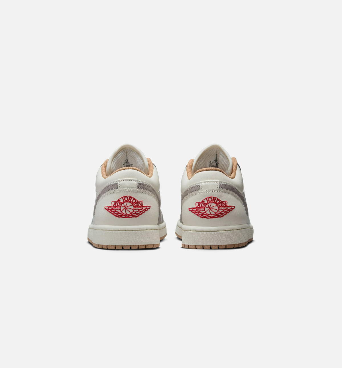 Air Jordan 1 Low Men's Lifestyle Shoes | Sail / Fire Red / College Grey / Hemp