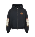 Rhude Bordeaux Reserve Zip-Up Hoodie