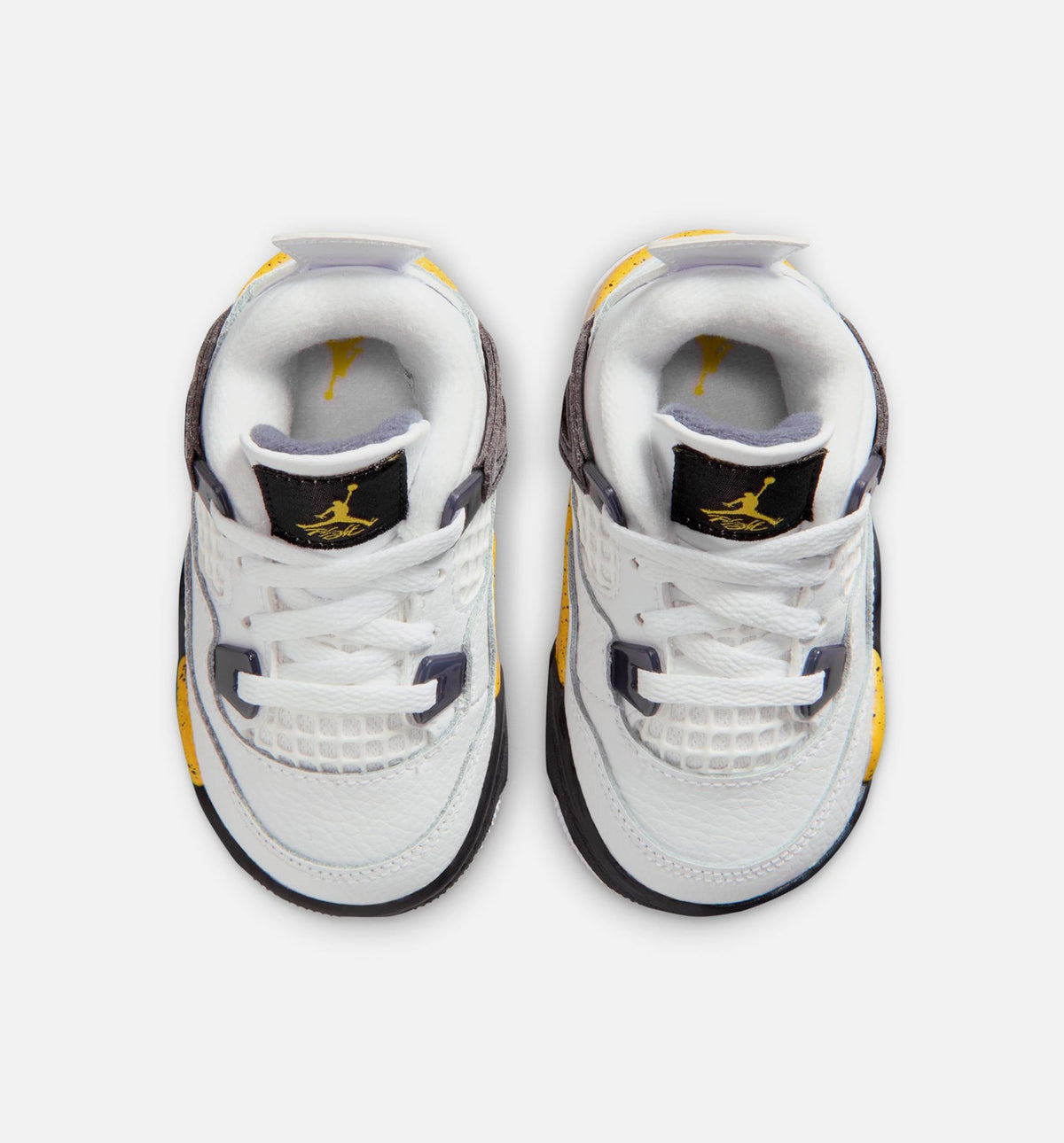 Air Jordan 4 Retro Rare Air Tour Yellow Infant Toddler Shoes - White/Dark Blue Grey/Black/Tour Yellow