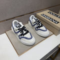 Dolce & Gabbana White & Navy Low-Top Sneakers