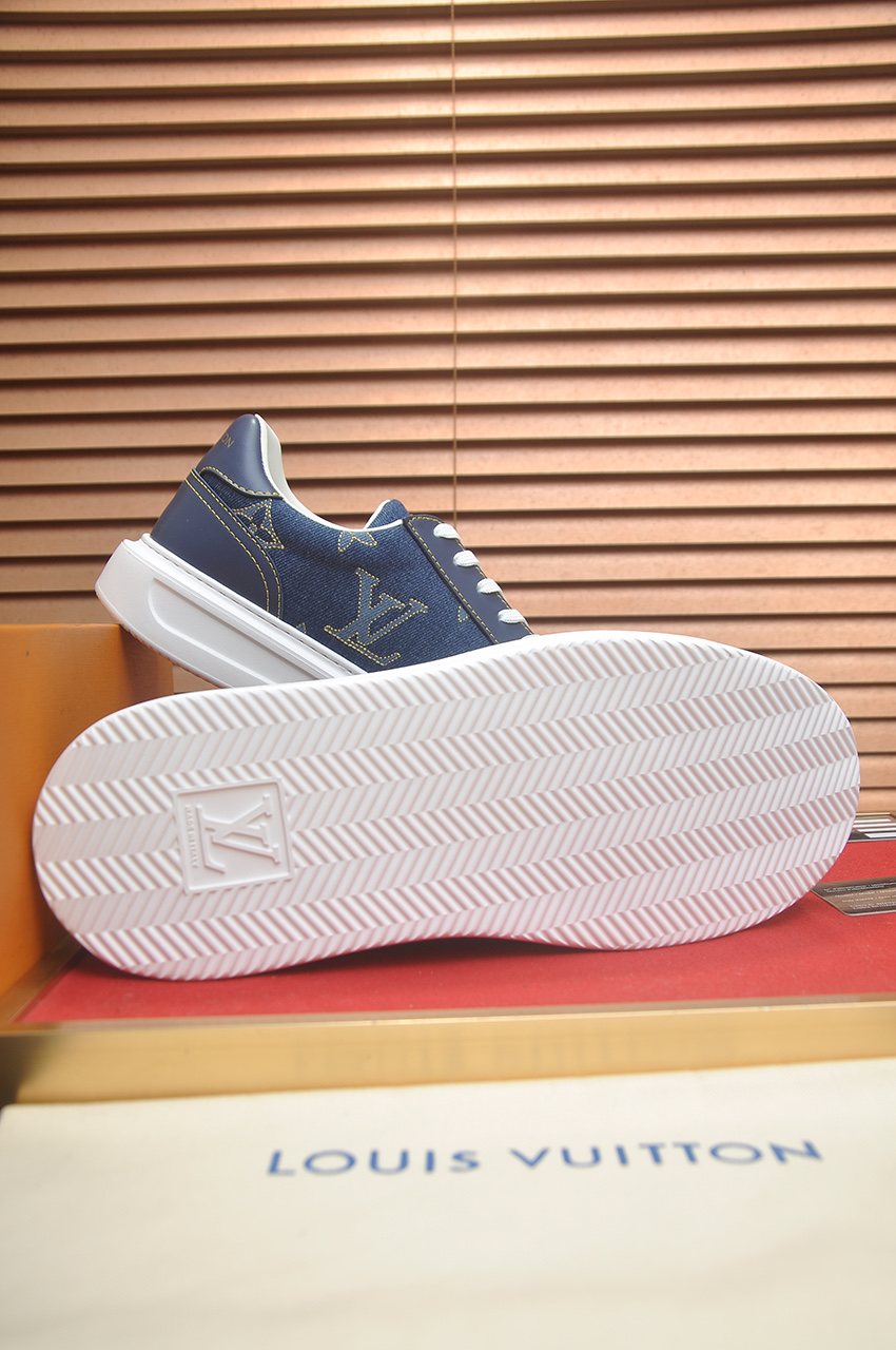 Louis Vuitton Blue Monogram Low-Top Sneakers