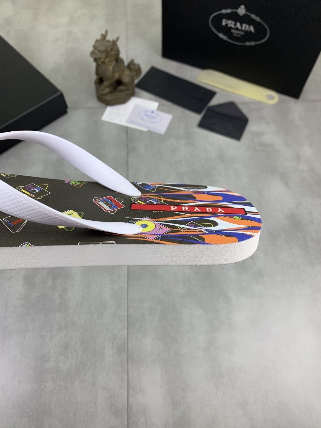 Prada Multicolor Print Flip-Flops